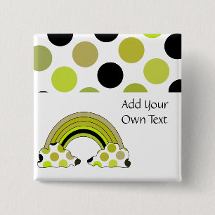 Coole Polka Dot Rainbow Anpassbare Taste Button
