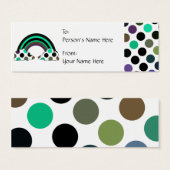 Coole Polka Dot Rainbow-Geschenkmarke (Vorne & Hinten)