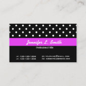 coole Polka-Dots Visitenkarte (Rückseite)