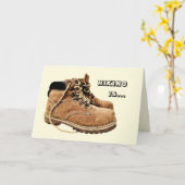 Coole Polygonwanderstiefel Grußkarte Karte (Gelbe Blume)