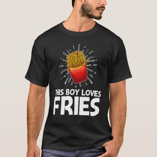 Coole Pommes frites für Jungen Kinder Fry Fast Foo T-Shirt (Vorderseite)