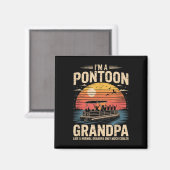 Coole Pontoonboot-Kunst für Opa Männer Bootfahren  Magnet (Vorderseite/Rückseite)