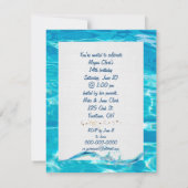 Coole Pool-Geburtstagsfeier Einladung (Rückseite)