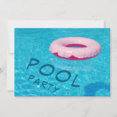 Coole Poolparty Einladung (Vorderseite)