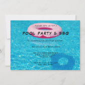 Coole Poolparty Einladung (Rückseite)