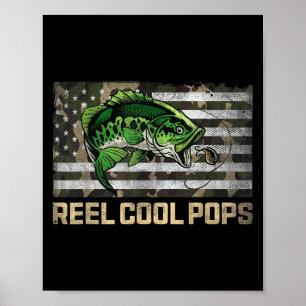Coole Pop Angeln Camouflage Flaggenflagge Tag Fisc Poster