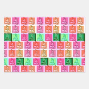 Coole Pop-Art-Schneemobil Geschenkpapier Set