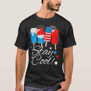 Coole Popsicle American Flag 4. Juli Patri bleibe T-Shirt