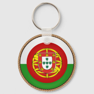 Coole Portugal-Flagge Siegel Schlüsselanhänger