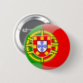 Coole Portugal-Flaggen-bunte Land-Nationalität Button (Vorne & Hinten)