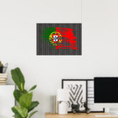 Coole portugiesische Flagge Poster (Heimbüro)
