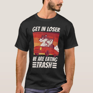 Coole Possum Raccoon Auto Eating Müll T-Shirt