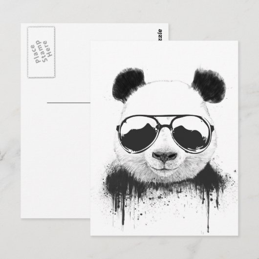 coole Postkarte bleibe (Vorne/Hinten)