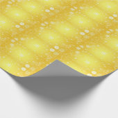 Coole prächtige Weihnachtsgelbe Schneeflocke Geschenkpapier (Ecke)