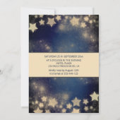 Coole Prinzessin Gold Sequins kleiden die Sterne d Einladung (Rückseite)