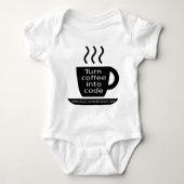 Coole Programmierergeek-Kaffee-Sucht Baby Strampler (Vorderseite)