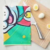 Coole Pup Cartoon Style Artwork Geschirrtuch (Viertel Falte)