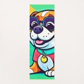 Coole Pup Cartoon Style Artwork Yogamatte (Vorderseite)