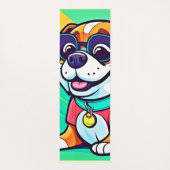 Coole Pup Cartoon Style Artwork Yogamatte (Rückseite)