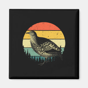 Coole Quail Art Men Bird Hunter Quail Upland Magnet