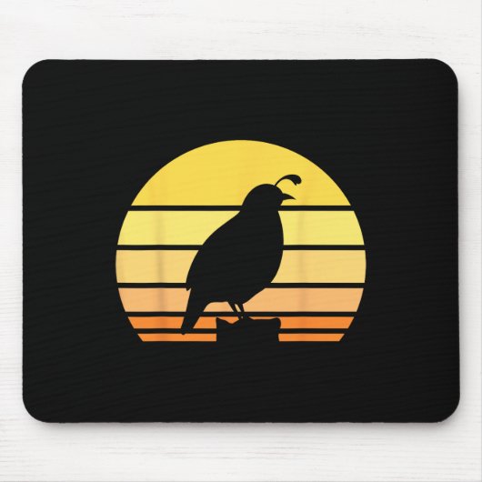 Coole Quail Art Men Bird Hunter Quail Upland Mousepad (Vorne)