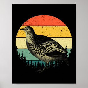 Coole Quail Art Men Bird Hunter Quail Upland Poster