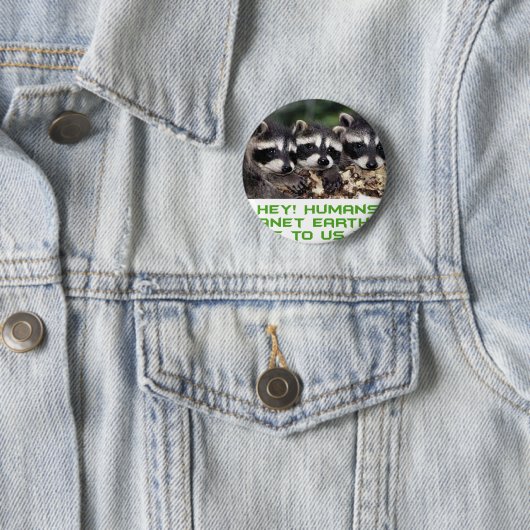 coole Raccoonentwürfe Button (Beispiel)