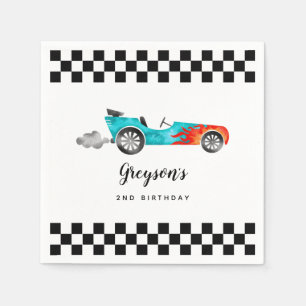 Coole Race Car Boy Geburtstagsparty Serviette