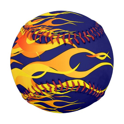 Coole Racing-Flammen Baseball (Rückseite)