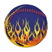 Coole Racing-Flammen Baseball (Vorderseite Links)