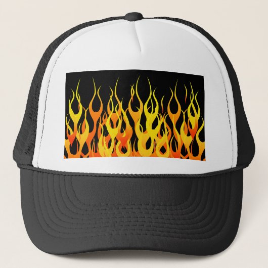 Coole Racing-Flammen Truckerkappe (Vorderseite)