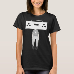 Coole Radioaktive Kind Boom Box Kopf mit Herz Outf T-Shirt