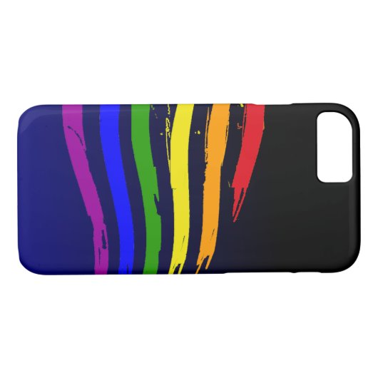 Coole Rainbow Flag to Blue Gradient Gay Pride Case-Mate iPhone Hülle (Rückseite (Horizontal))