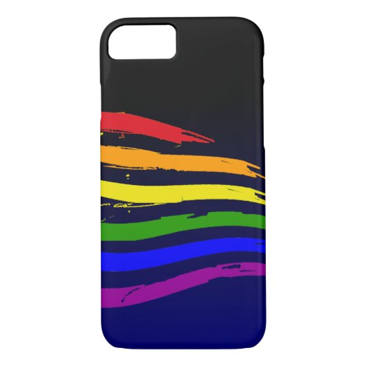 Coole Rainbow Flag to Blue Gradient Gay Pride Case-Mate iPhone Hülle (Rückseite)