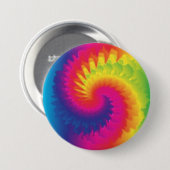 Coole Rainbow-Gefärbte Krawatte Button (Vorne & Hinten)