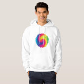 Coole Rainbow-Gefärbte Krawatte Hoodie (Vorne ganz)