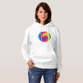 Coole Rainbow-Gefärbte Krawatte Hoodie (Vorne ganz)