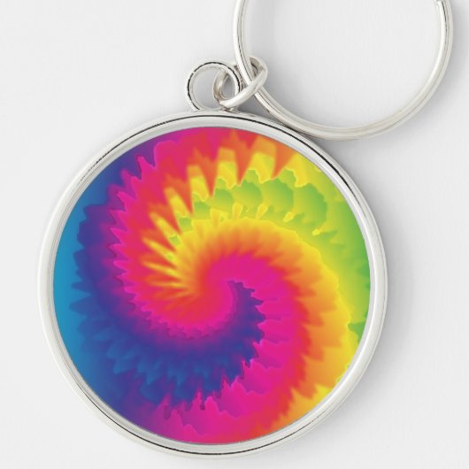 Coole Rainbow-Gefärbte Krawatte Schlüsselanhänger (Vorne)