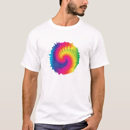Coole Rainbow-Gefärbte Krawatte T-Shirt (Vorderseite)