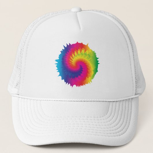 Coole Rainbow-Gefärbte Krawatte Truckerkappe (Vorderseite)
