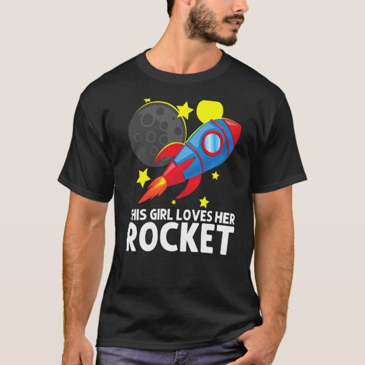 Coole Rakete für Mädchen Kinderraketen Weltraumsch T-Shirt (Vorderseite)