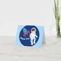 Coole Raketenschiff Kinder Dankeschön Karte
