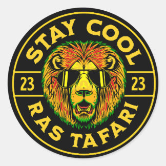 Coole Ras Tafari Button Sticker bleibe
