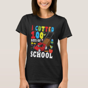 Coole Rasenmäher-Bekleidung 100. Schultag Lehrer T-Shirt