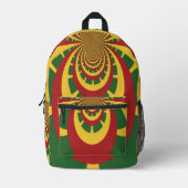 COOLE Rastafarben von Jamaika Bedruckter Rucksack (Vorderseite)