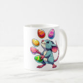 Coole Rattenjongleurin Damen Ostern Kaffeetasse (VorderseiteRechts)