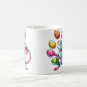 Coole Rattenjongleurin Damen Ostern Kaffeetasse (Mittel)