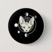 Coole Raumkatzengestaltung Button (Vorderseite)