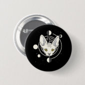 Coole Raumkatzengestaltung Button (Vorne & Hinten)