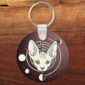 Coole Raumkatzengestaltung Schlüsselanhänger (Vorderseite)